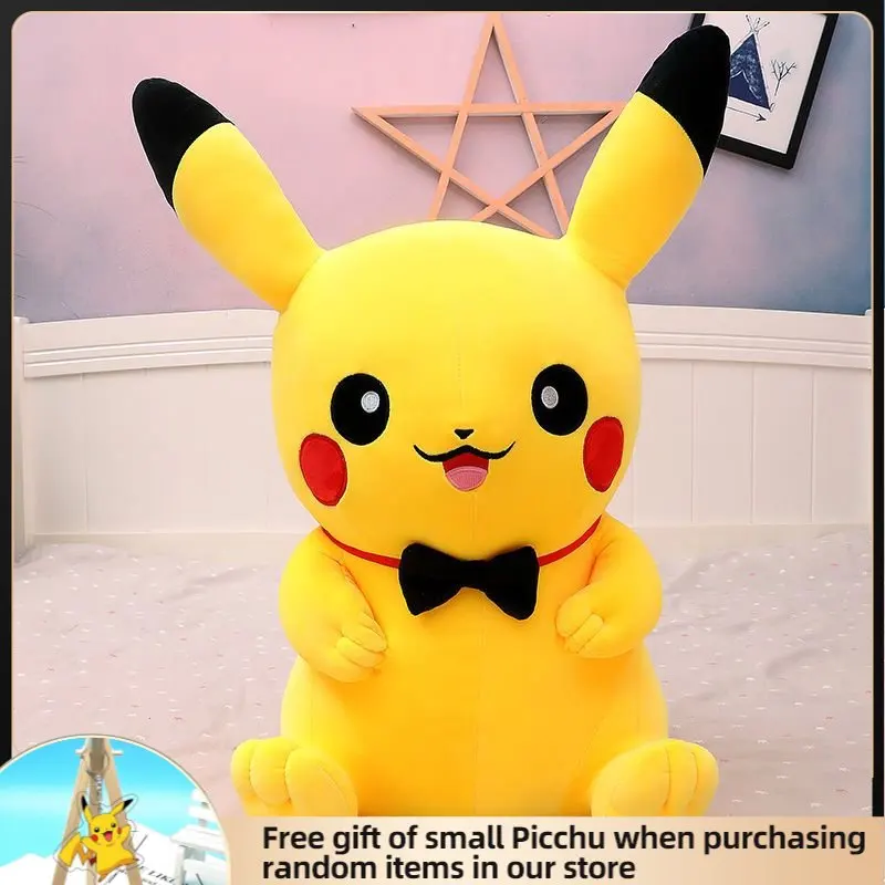 

Takara Tomy Pokemon Plush Toy Anime Pikachu Sleeping Pillow Stuffed Figure Doll Child Christmas Gift Room Furnished Ornaments