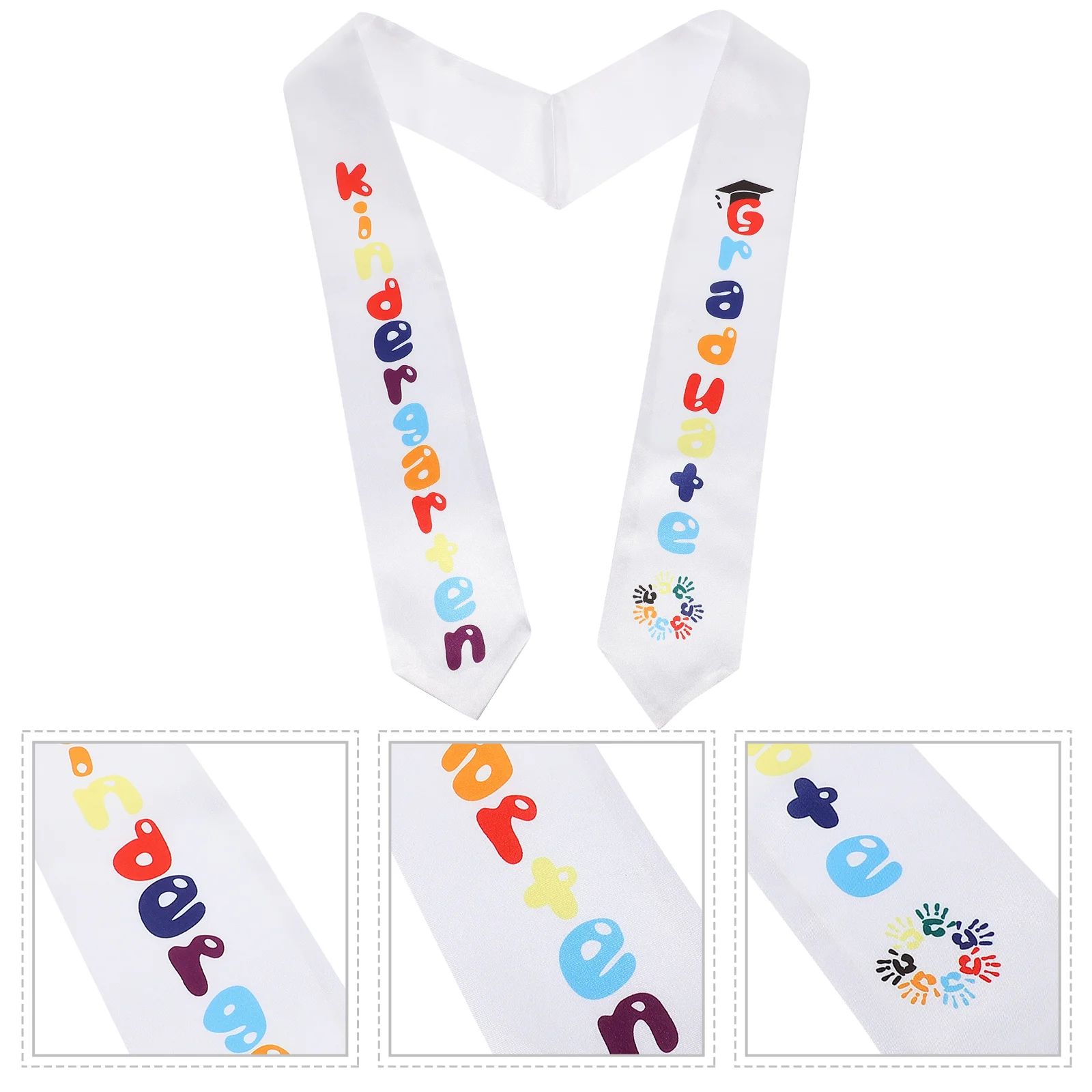 

Children's Printed Shawl Graduate Party Supplies Belt Kids Shoulder Sash Belts Graduation Decorations Preschool Student