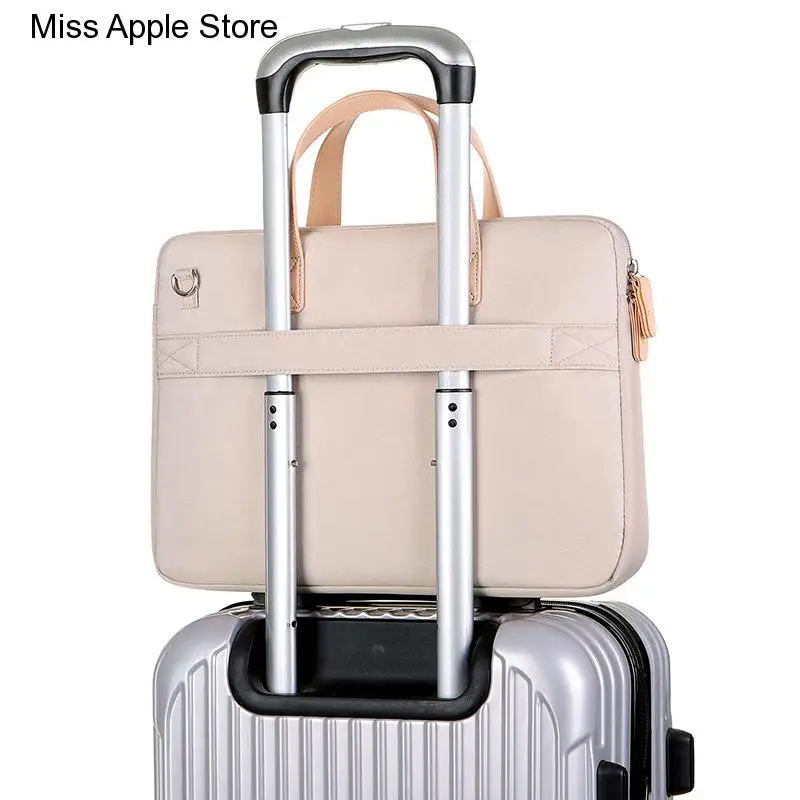Large Capacity Computer Bag Female  Fashion Air Bag Hand Bag 14''15.6''One Shoulder Portable Notebook Shockproof