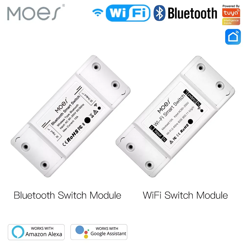 

2023NEW WiFi / Bluetooth Smart Light Switch Universal Breaker Timer Smart Life APP Wireless Remote Control Works with Alexa Goog