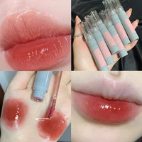 mirror water lip gloss lip glaze transparent waterproof glossy liquid lipstick sexy pink clear lip tint makeup cosmetic 6 colors