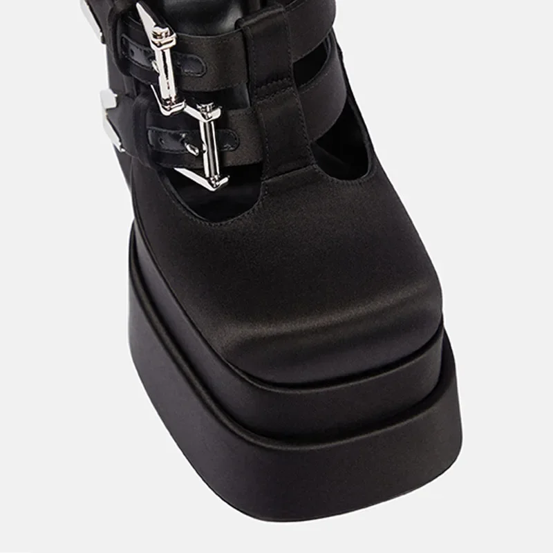 Arden Furtado/2024 весенне-летние атласные туфли на высоком каблуке с Т-образным ремешком