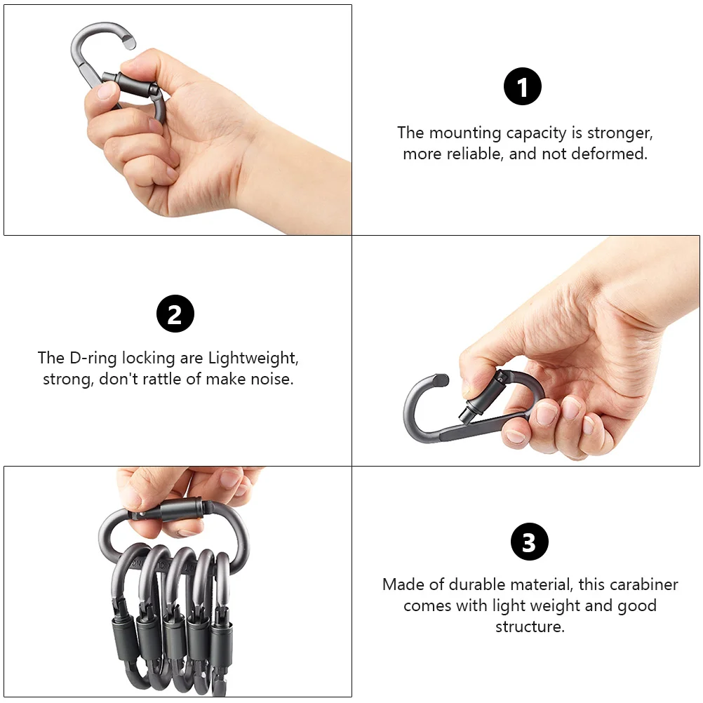 10 шт. походный карабин уличная пряжка карабины гамак крючок для кемпинга