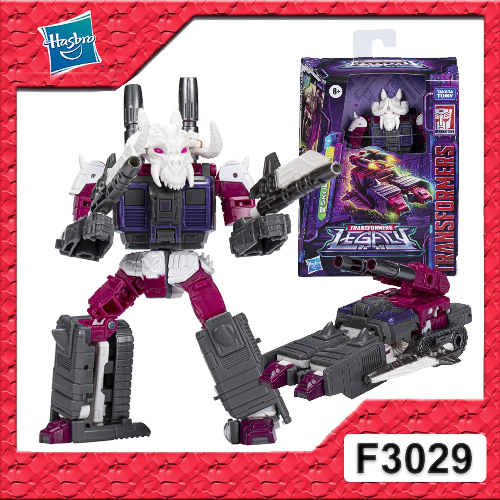 

Hasbro Transformers Toys Generations Legacy Deluxe Skullgrin 5.5-inch Action Figure Toys for Kids Birthday Christmas Gift F3029