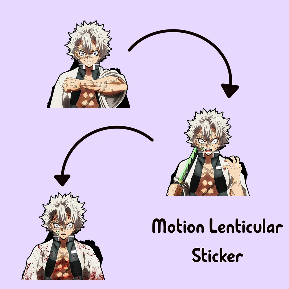 

Sanemi Shinazugawa Motion Sticker Demon Slayer Anime Car Decals Waterproof Decals for Cars,Laptop, Refrigerator, Etc