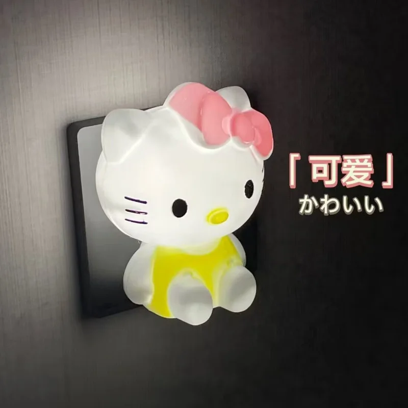 

Hello Kitty Smart LED Night Light Plugged Energy-saving Switch Lights Lamp Decoration Chambre Kawaii Room Decor Creative Gifts