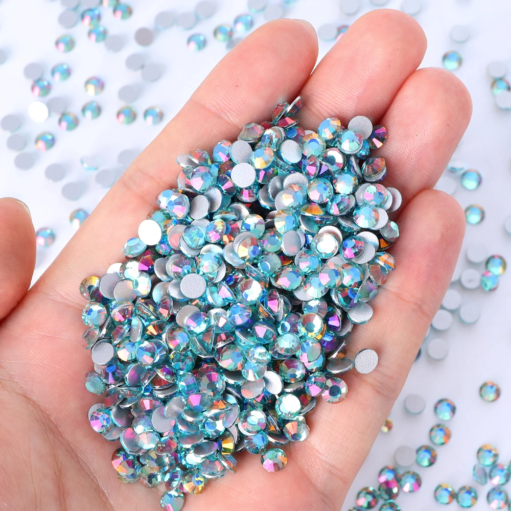 Высококачественные стеклянные бриллианты без горячей фиксации кристаллы с