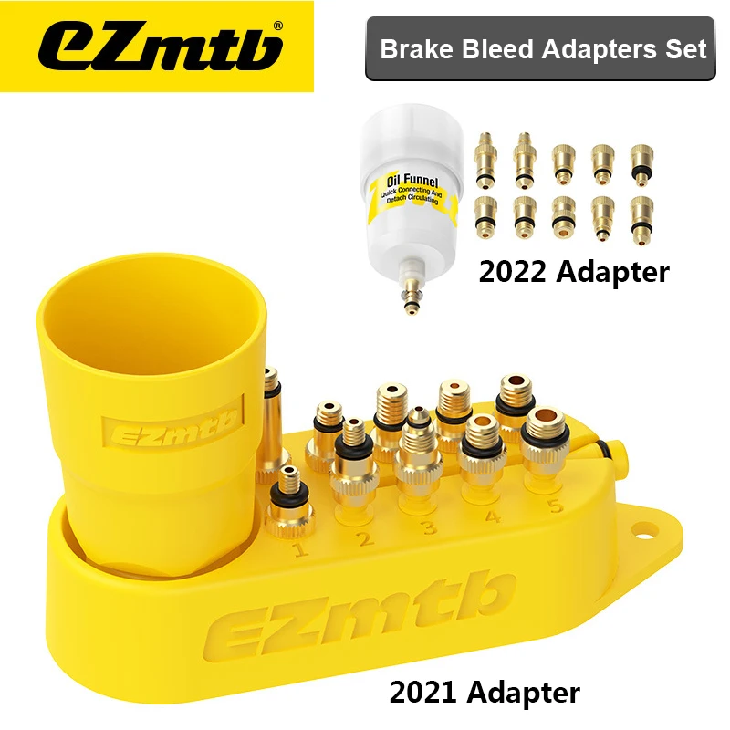 

EZMTB Universal Bicycle Hydraulic Disc Brake Bleed Adapters Set For Shimano Sram Copper Metal Oil Funnel Bike Tool Accessories