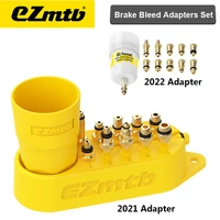 ezmtb universal bicycle hydraulic disc brake bleed adapters set for shimano sram copper metal oil funnel bike tool accessories
