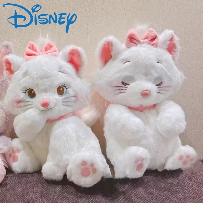 

Kawaii Disney Marie Cat Plush Toy The Aristocats Plushies Doll Cartoon Sleepy Face Marie Bow Soft Stuffed Animals Cute Girl Gift
