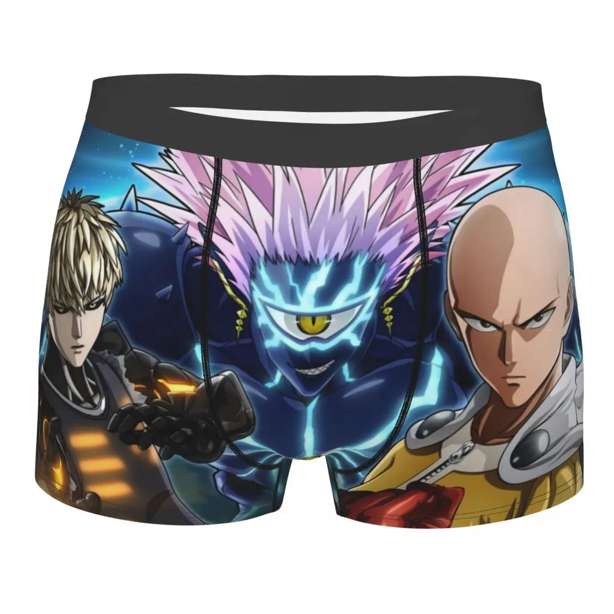 

Saitama Genos Boros Men Boxer Briefs One Punch Man Manga Highly Breathable Underpants Top Quality Print Shorts Gift Idea