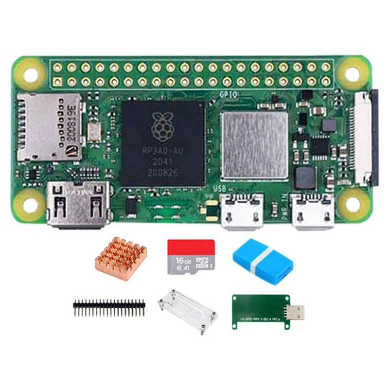 

For Raspberry Pi Zero 2 W Development Board Cortex-A53 BCM2710A1 512M LPDDR2 SDRAM With 16GB SD Card+USB Converter