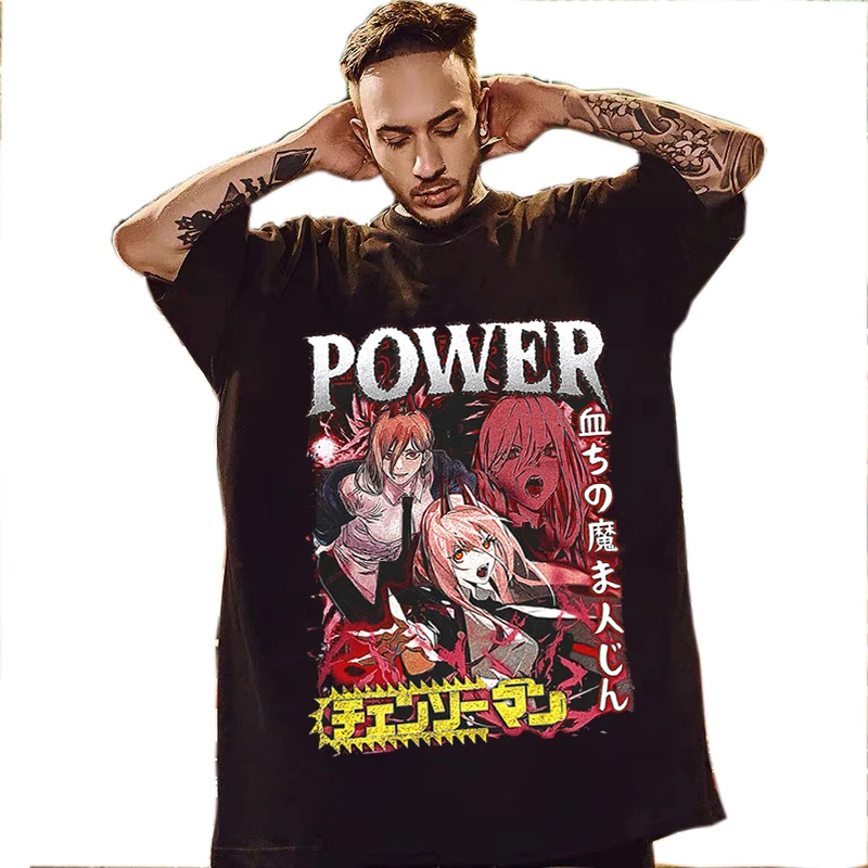 

Футболка с рисунком из аниме «бензопила»