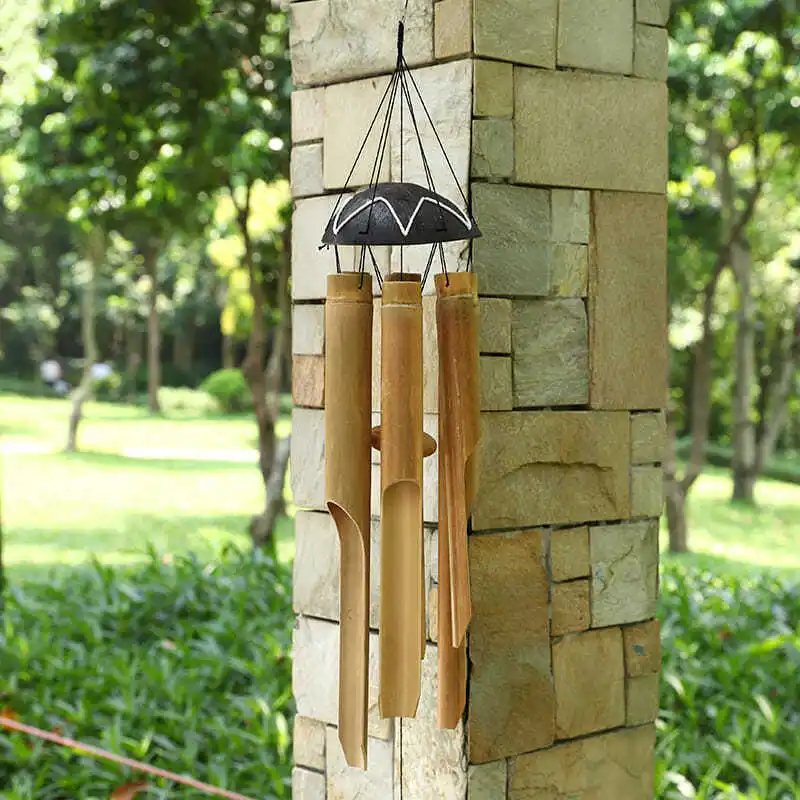 

Aqumotic Big Bamboo Wind Chimes Pendant Balcony Outdoor Yard Garden Home Decor 1PC Antique Windbell Handmade Windchime Indoor