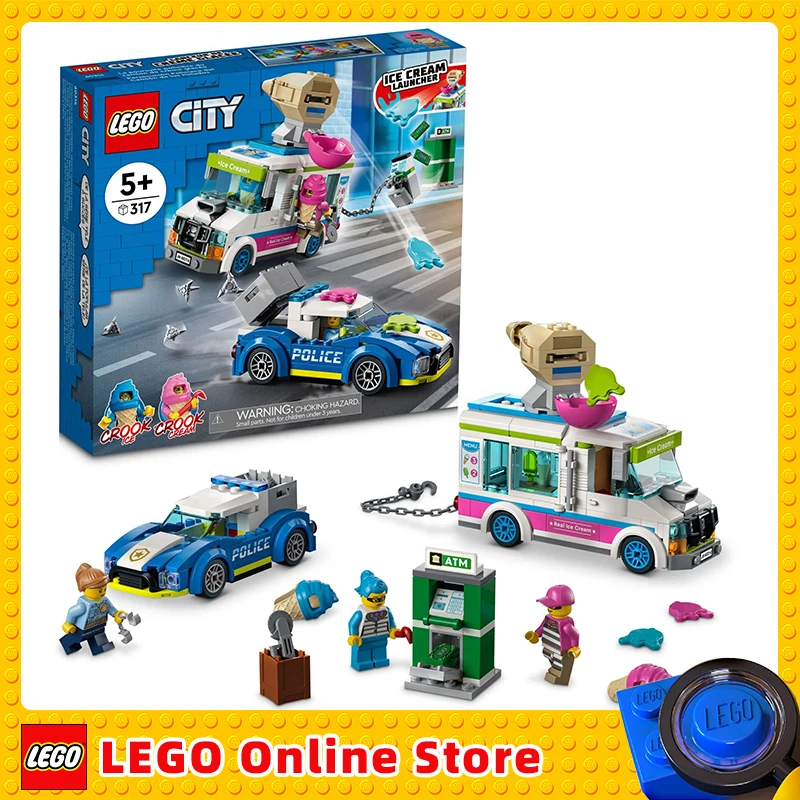 

LEGO & City Ice Cream Truck Police Chase 60314 Building Toy Set for Kids, Boys, and Girls Ages 5+ (317 Pieces)