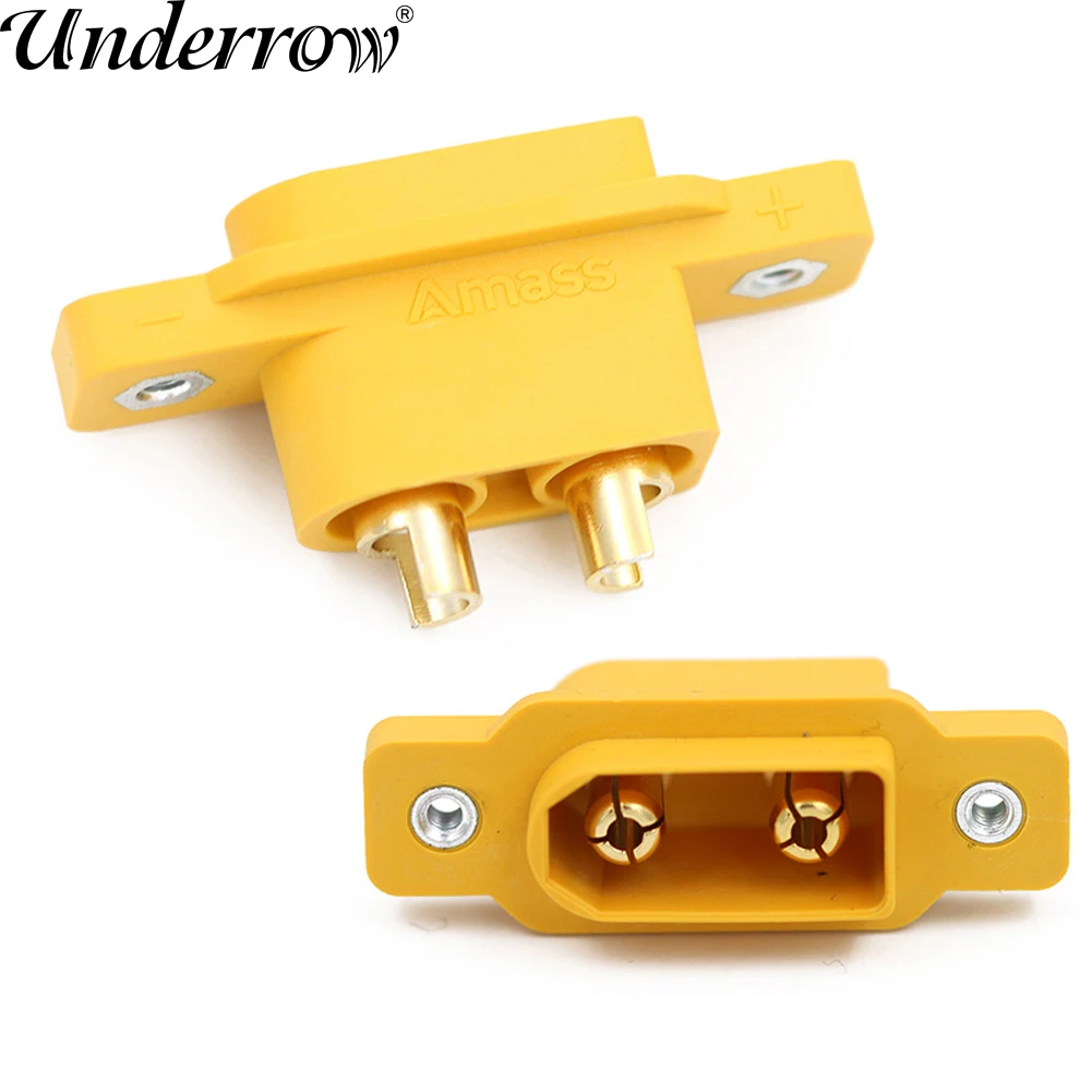 

1/2/5pcs AMASS XT90NE Male Plug with M2.5 Nut Embedded Panel W/ Fixed Seat for Rc Aircraft Model Connector XT90NE-M