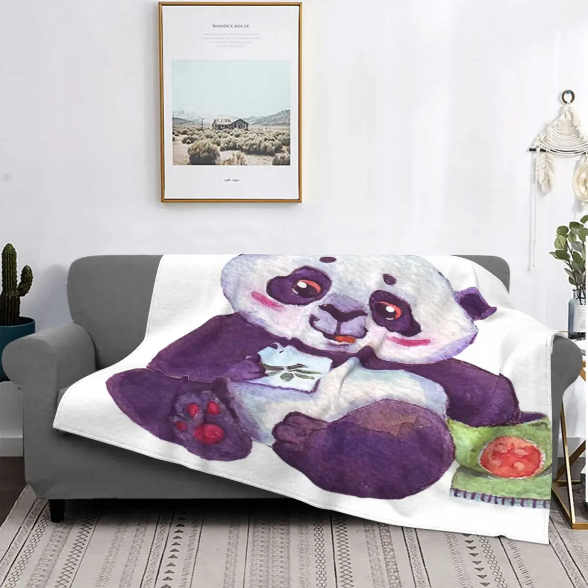 

Manta с принтом панды 23, кубики для cama colcha, manta de Anime, colcha de p3a de verano