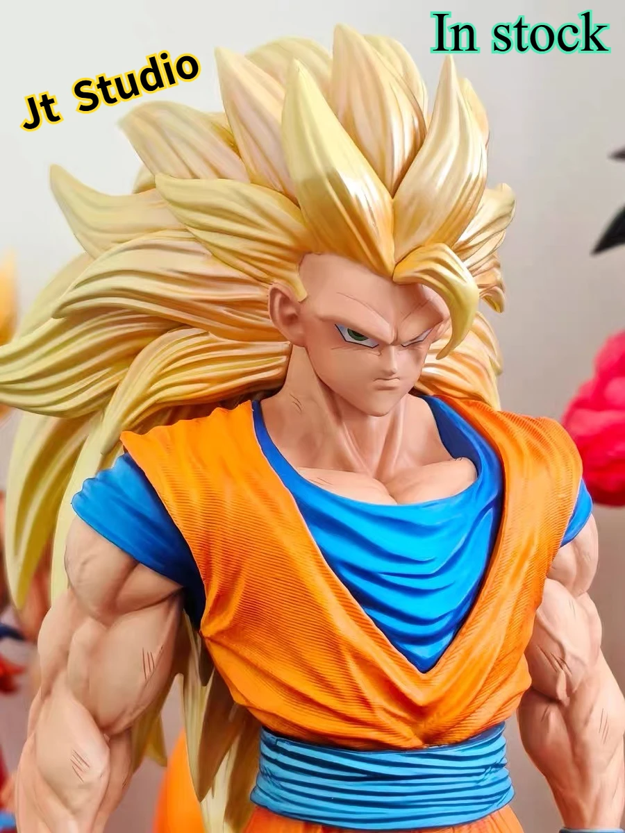 Фото Фигурка Сон Гоку из аниме Dragon Ball, 34 см, JT Toys, фигурка Супер Сайян 3, модель из ПВХ, подарок №1