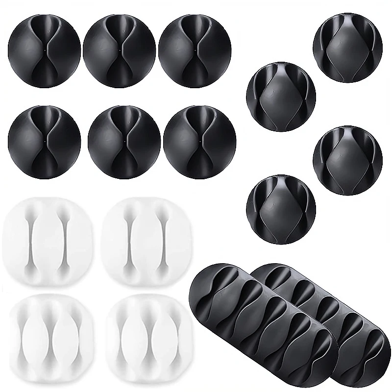 Зажим для USB-кабеля, Круглый фиксирующий автомобильный держатель проводов, зажим для приборной панели автомобиля, офисного стола, органайзер для проводов, самоклеящаяся фиксированная застежка