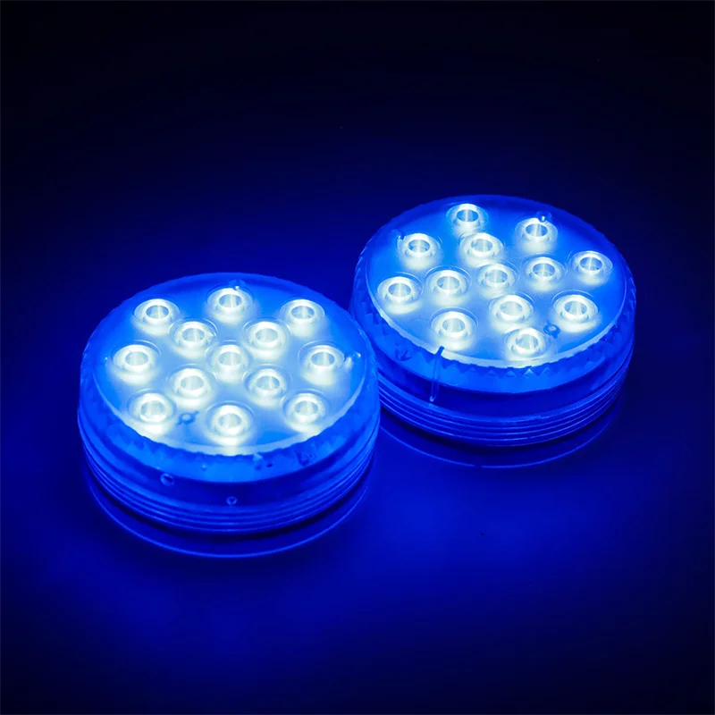 

13 LEDs Underwater Light IP68 Waterproof 16 Colors RGB Swimming Pool Light 21 Key RF Remote Control Pond Vase Submersible Lights