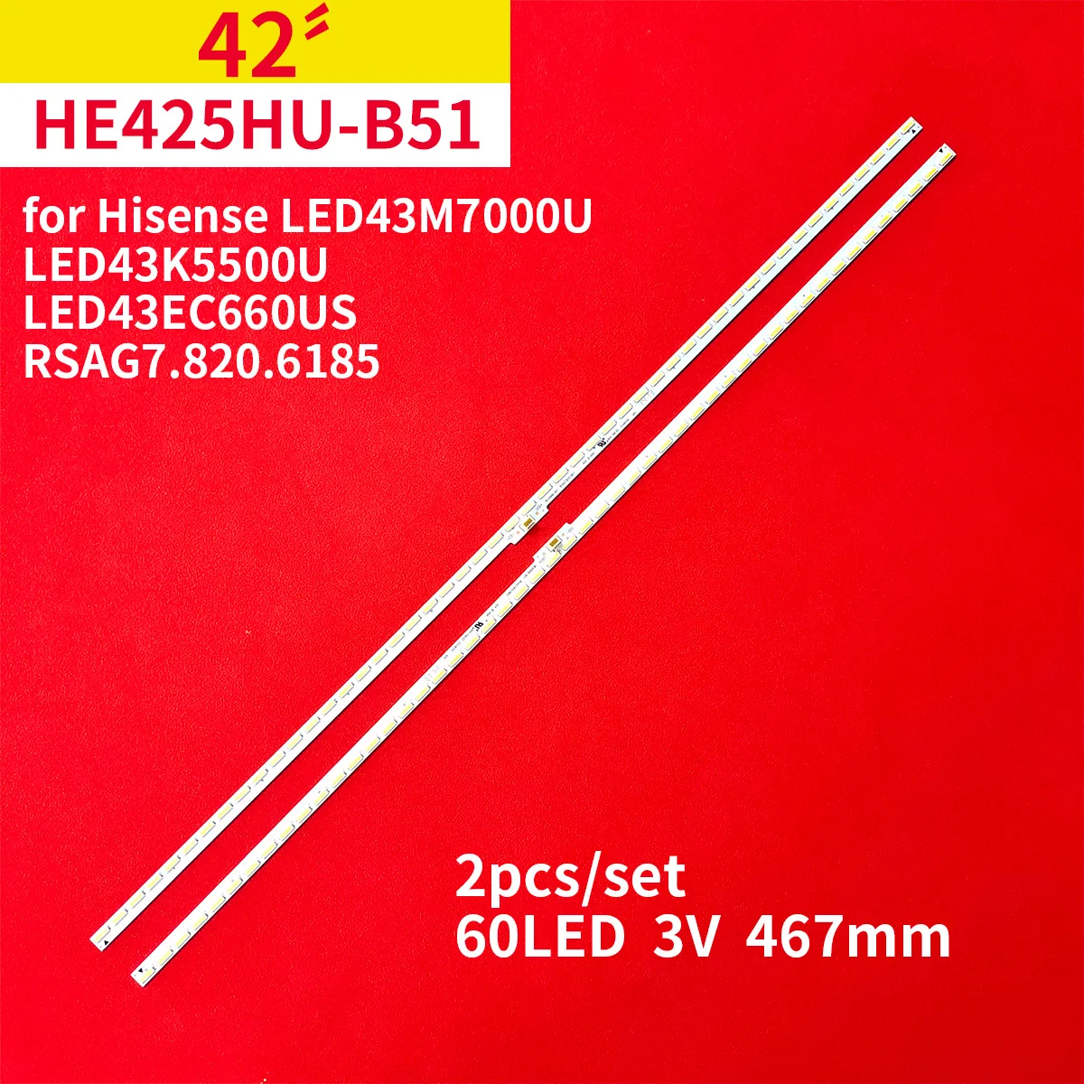 ДЛЯ Hisense LED43K5500U RSAG7.820.6185 HE426HU-B51S1 60LED 466MM