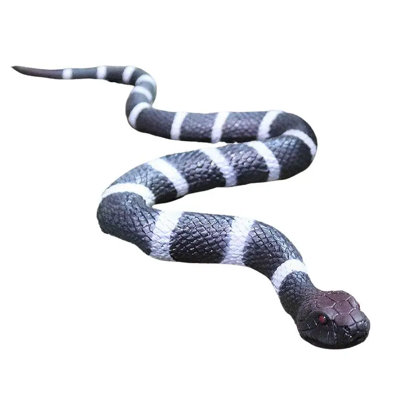 

Simulation Black Snake Toy Simulation Black Snake Toy TPR Fake Snake Garden Props Snakes Desktop Decoration For Boys Girls Kids