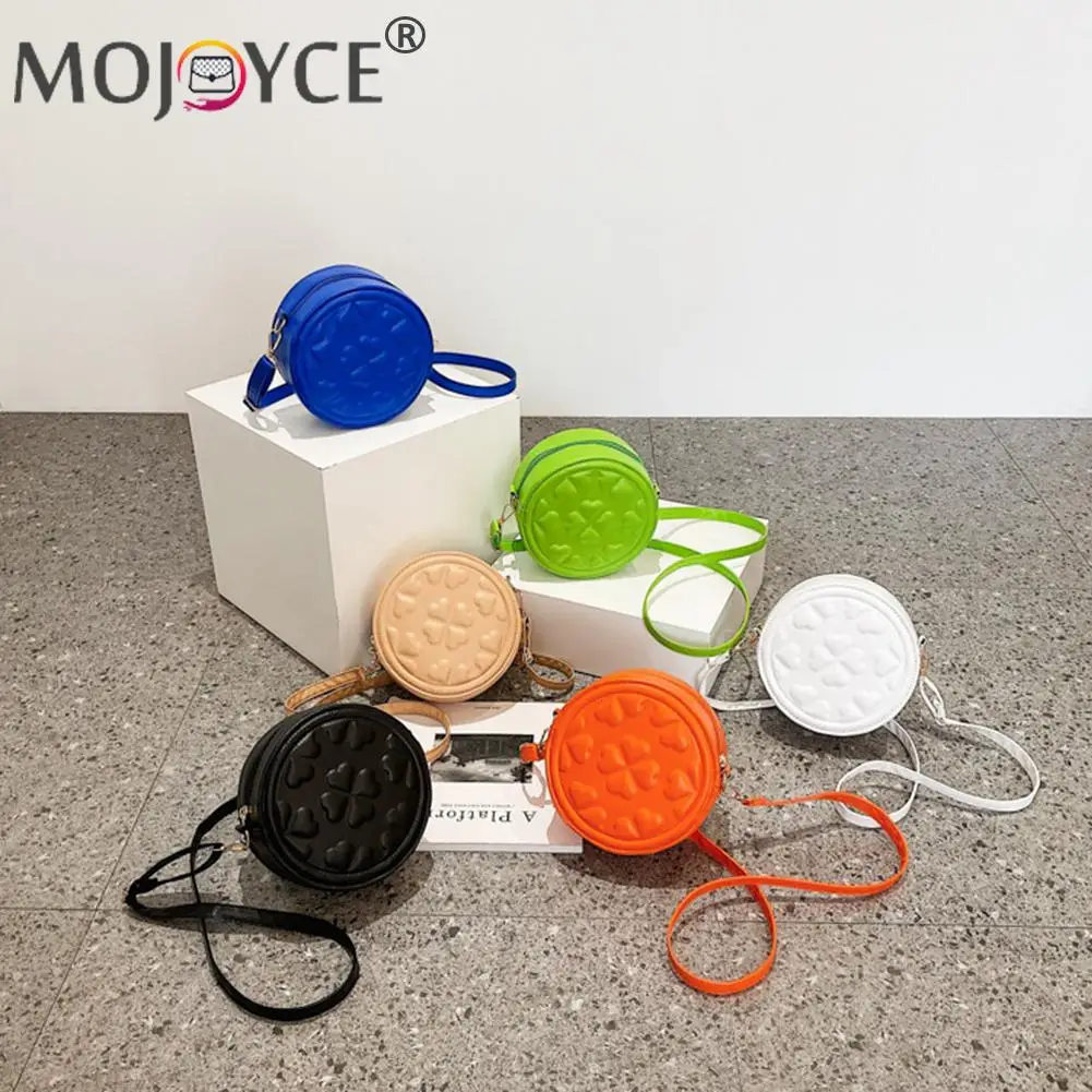 

Женская сумка через плечо, модный круглый кошелек карамельных цветов, клатч из искусственной кожи для женщин, модное украшение