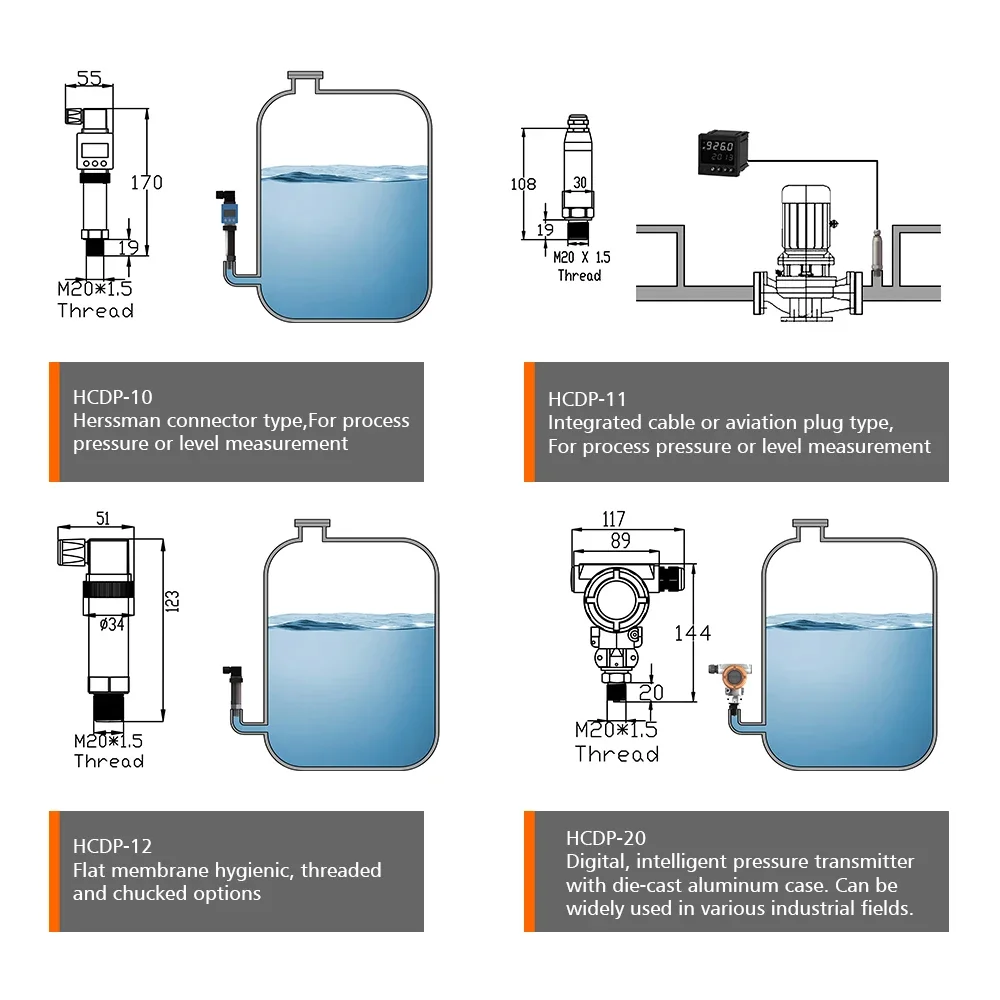 Высокоточный датчик давления HCCK цифровой Давления сжиженного углеводородного