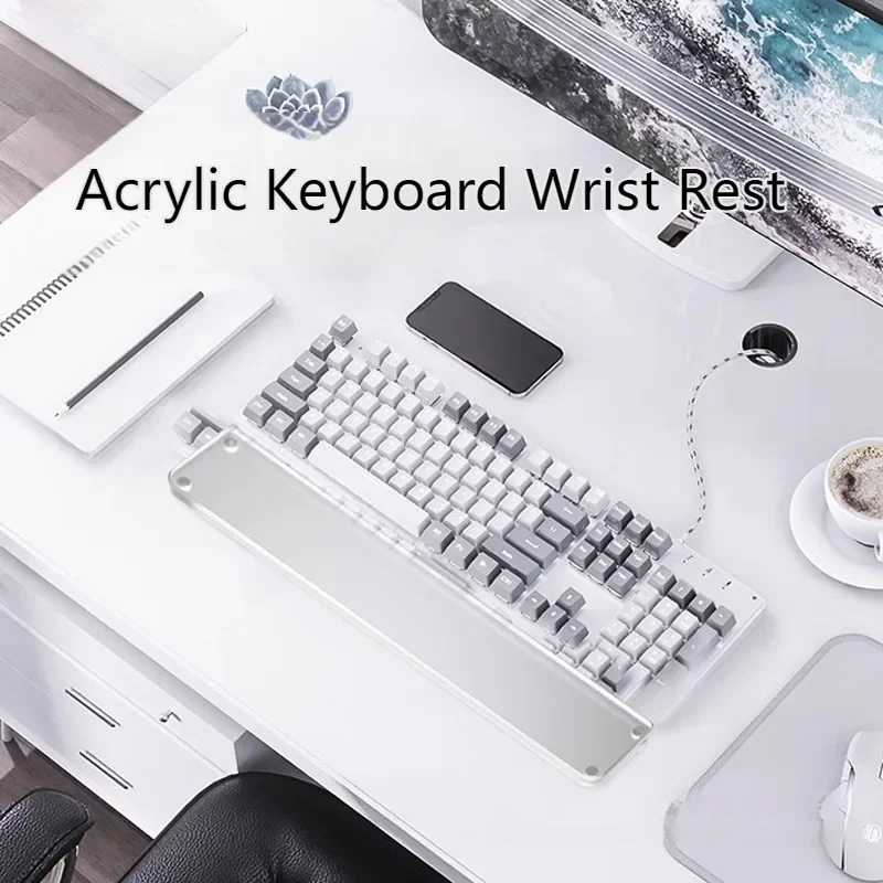 Акриловая подставка под запястье прозрачная эргономичная клавиатура заказ для