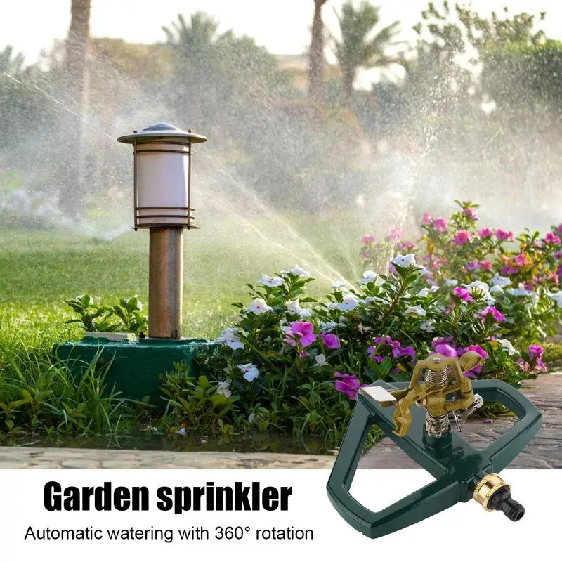 

Rotating Garden Sprinkler With 360 Degree Rotation Automatic Watering Sprinkler System For Lawn Irrigation Yard Durable Outdoor
