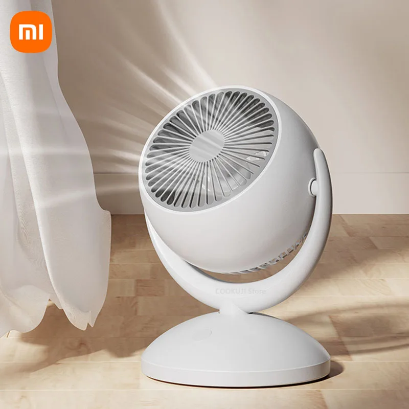 

Xiaomi Strong Wind Cycling 4 Speed Adjustable 360° Rotation USB Desktop Silent Air Cooling Fan for Home Room Appliances Gift