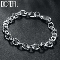 doteffil 925 sterling silver much circle ring bracelet for women wedding engagement party jewelry