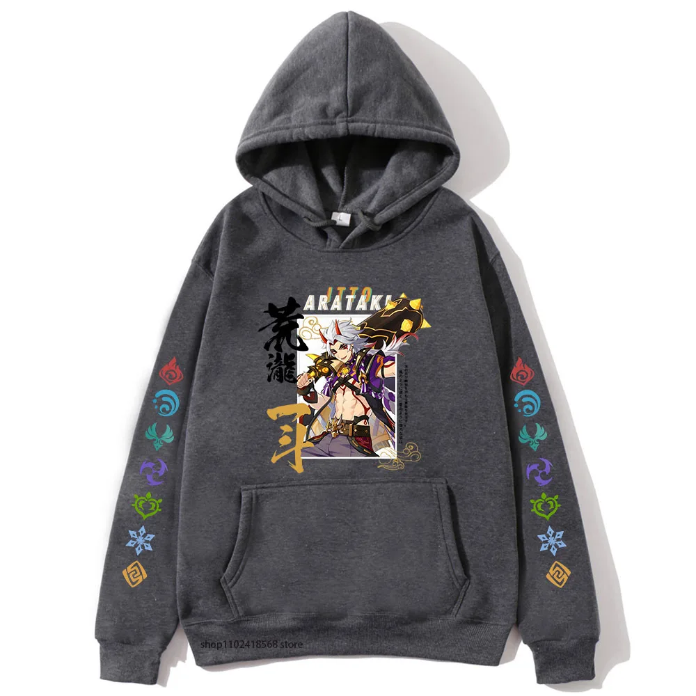 

Game Genshin Impact Print Hoodies Hot Cosplay Clothing Fleece Costume Women Tops Crewneck Sweatshirt Y2k Sudaderas Tracksuit Men