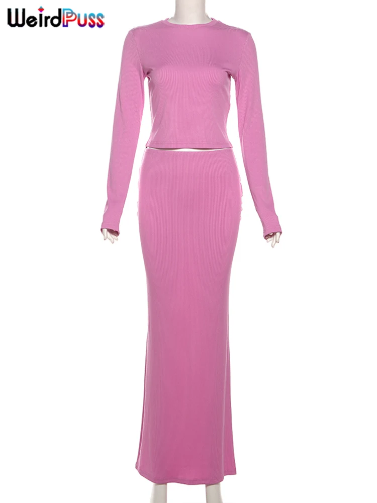 Weird Puss повседневный базовый женский комплект из 2 предметов эластичный осенний