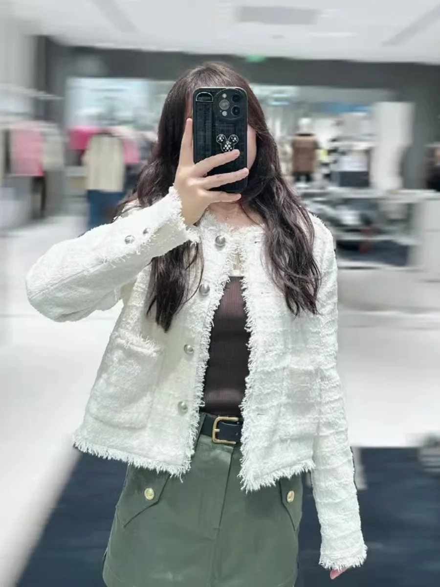 Mo отечественный агент по закупкам осень 2024 новая прямая изящная короткая верхняя