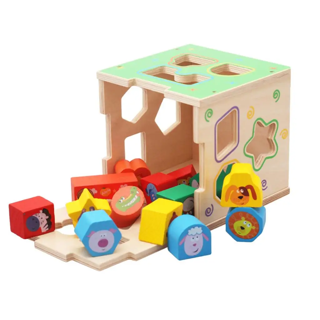 

Сортировщик формы с блоками животных-классическая деревянная игрушка для дошкольников