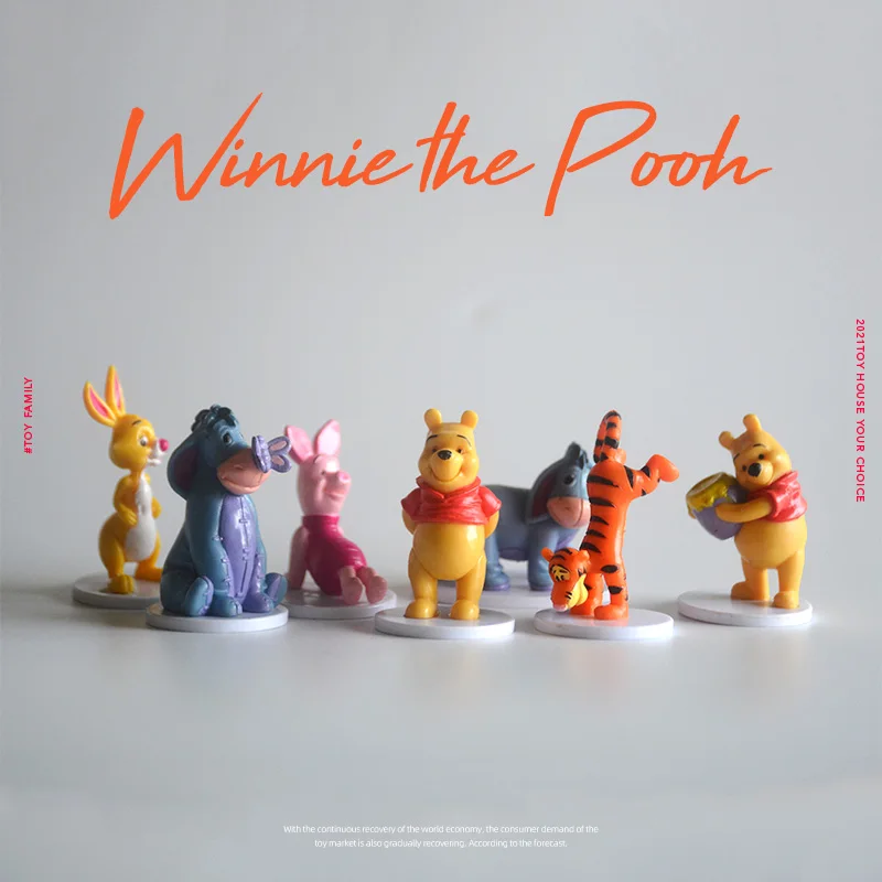 

Disney 21piece 4cm winnie the pooh tigger Piglet pig Eeyore donkey pvc figures toys Cartoon figures model ornaments dolls