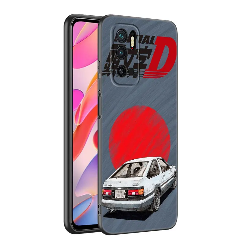 Черный силиконовый чехол для телефона Anime Initial D Xiaomi 10T 11 Lite 11T 12S 12X 13T 14 Pro A1 A2 POCO M3 M4 M6
