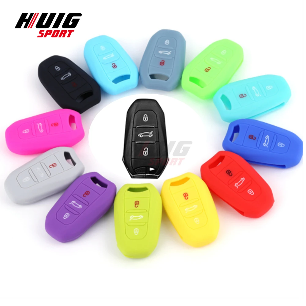 

Автомобильный силиконовый смарт-брелок для дистанционного управления, брелок для ключей Peugeot C6 C3 C5 508 2008 3008 508 C4 Clio, защитный чехол для аксессуаров