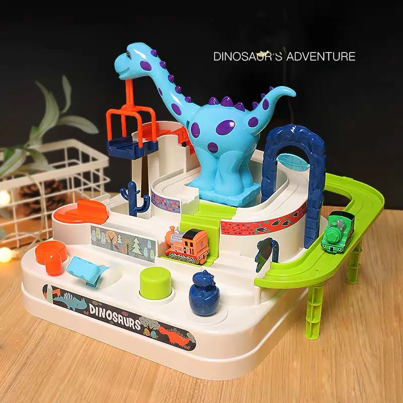 

Dinosaur Paradise Car Adventure Game Track Baby Education Toy Toy Manual Rail Train Toy Table Game Puzzles Toys Children Gifts