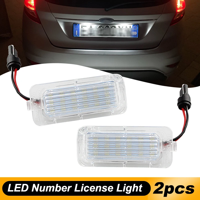 

2 шт. для Ford Mondeo Kuga Fiesta Focus DA3 5D DYB Grand C-Max S-Max Focus Galaxy JAGUAR Автомобильный светодиодный номерной знак освещение номерной знак лампа