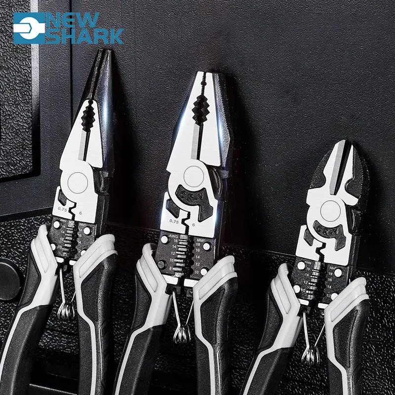 Pliers Crimping Tool Wire Cutters Multifunctional Stripper for Cutting Peeler Sets Electrician Professional Needle Nose Nippers