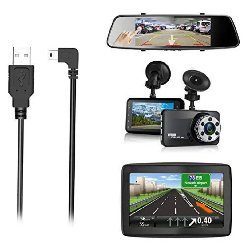 charging power cable for dash cam usb 2 0 to mini usb car vehicle power charger adapter cord for gps dvr rearview mirror cam free global shipping