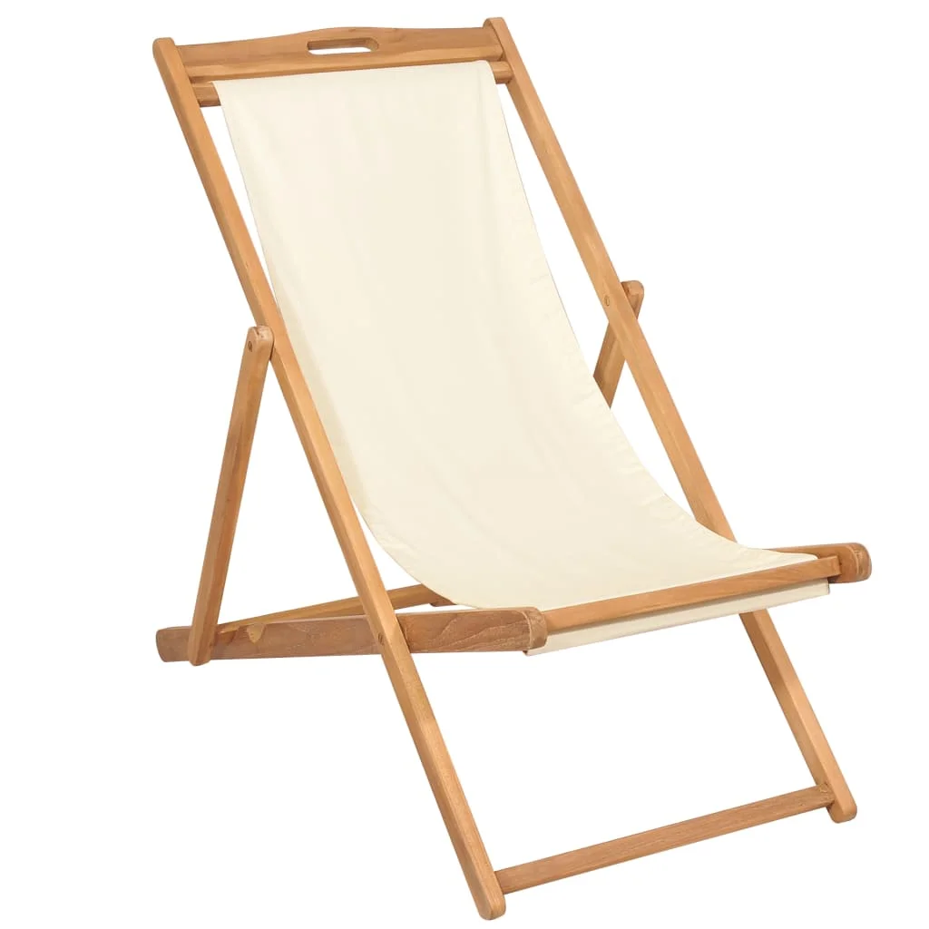 Garden Deck Chair, Solid Teak Wood Outdoor Seat Chair, Patio