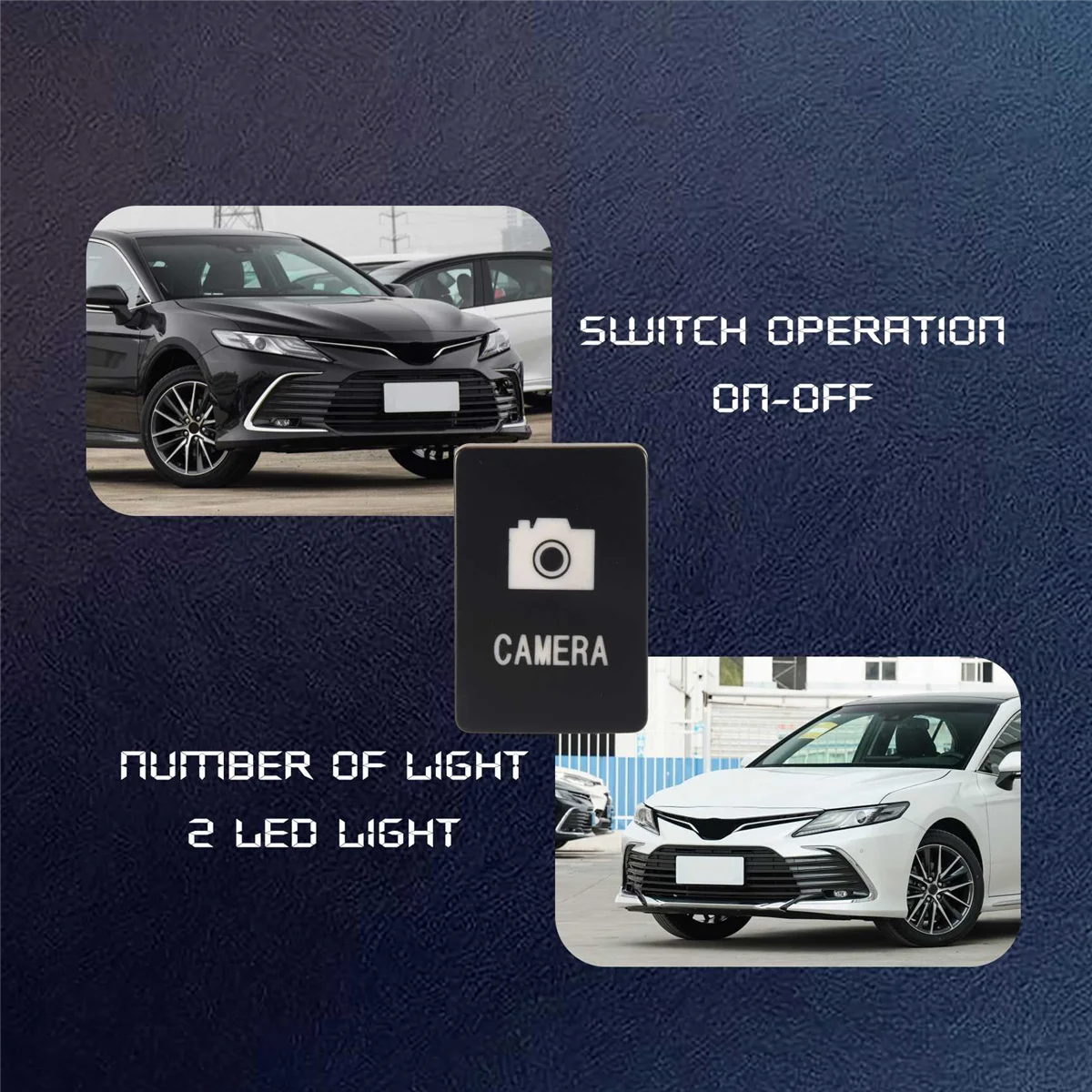 33x22 мм 12 В синяя фотовспышка Переключатель ВКЛ/ВЫКЛ для Toyota Landcruiser Yaris RAV4 черный