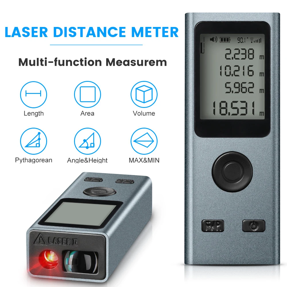 Laser Distance Meter 25M Digital Tape Laser Rangefinder Trena Metro Laser Range Finder Measuring Tape Mini USB Charging
