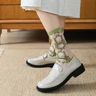 Летние ультратонкие шелковые носки с кристаллами, милые японские кавайные носки с цветочной вышивкой, женские сетчатые прозрачные короткие носки в стиле ретро