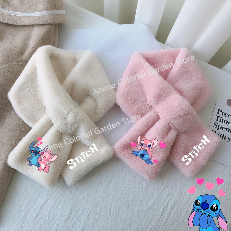 Плюшевый шарф для женщин с мультяшным принтом из мультфильма