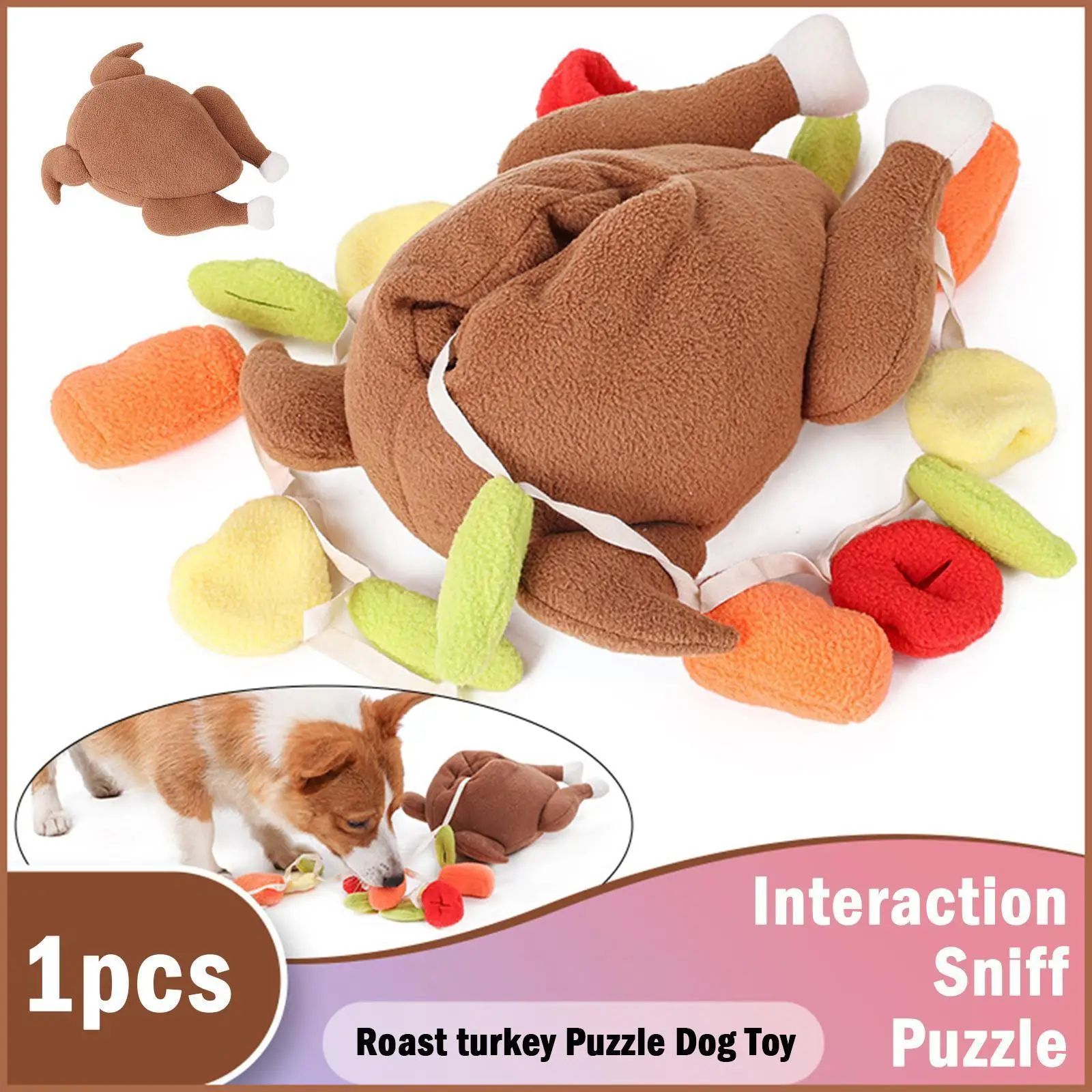 

Игрушка-табак для собак, игрушка для кормления щенков, обучающая головоломка с обжаренными индейками, Интерактивная домашняя игрушка-пищал...