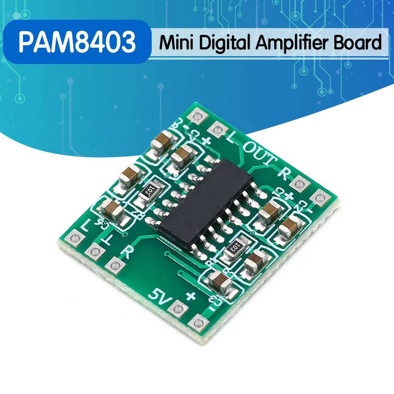 

10 шт., супер плата цифрового усилителя PAM8403, 2*3 Вт, плата цифрового усилителя класса D, эффективный источник питания USB от 2,5 до 5 В